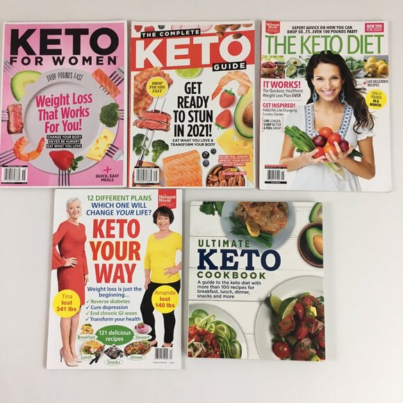 The Ultimate Keto Cookbook and 4 Keto Magazines - Picture 1 of 5